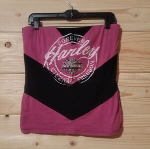 Harley-Davidson Pink and Black Women's Top Size L 16x16